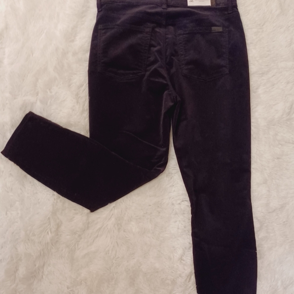 7 for all mankind high waist ankle skinny velvet stretch Jeans Black SZ 32 NWT - Picture 3 of 9